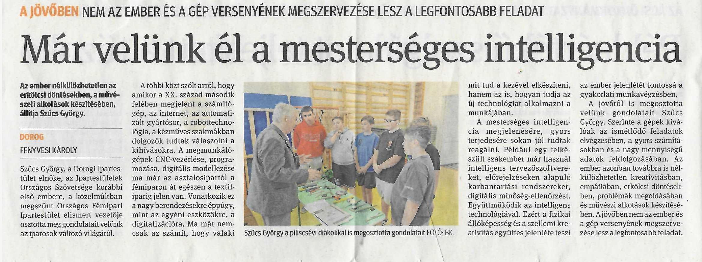 Már velünk él a mesterséges intelligencia
